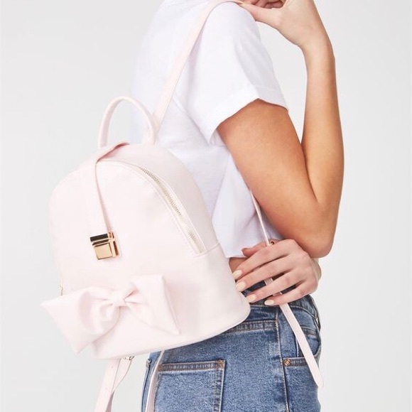 Typo Handbags - NWT Typo Blush Bow Buckle Backpack